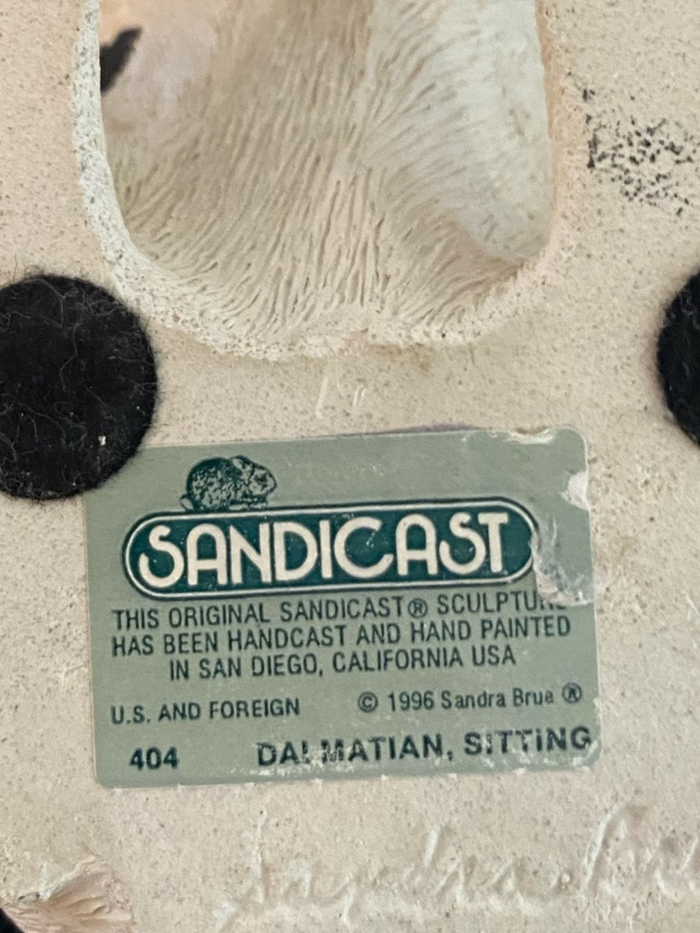 Sandicast Hand Painted Sitting Dalmatian Collectible Figurine Sandra Bruce 1996 - Picture 9 of 11